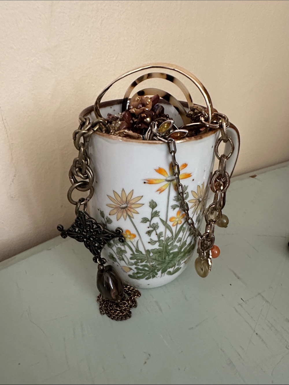 Vintage Style Mystery Jewelry Jar 🌼✨ Earthy Boho Bundle